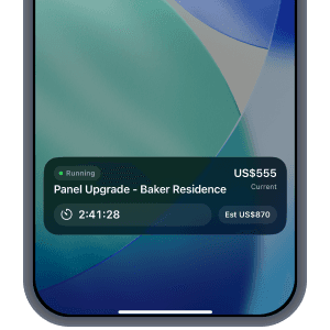 Workmate time tracking lock screen